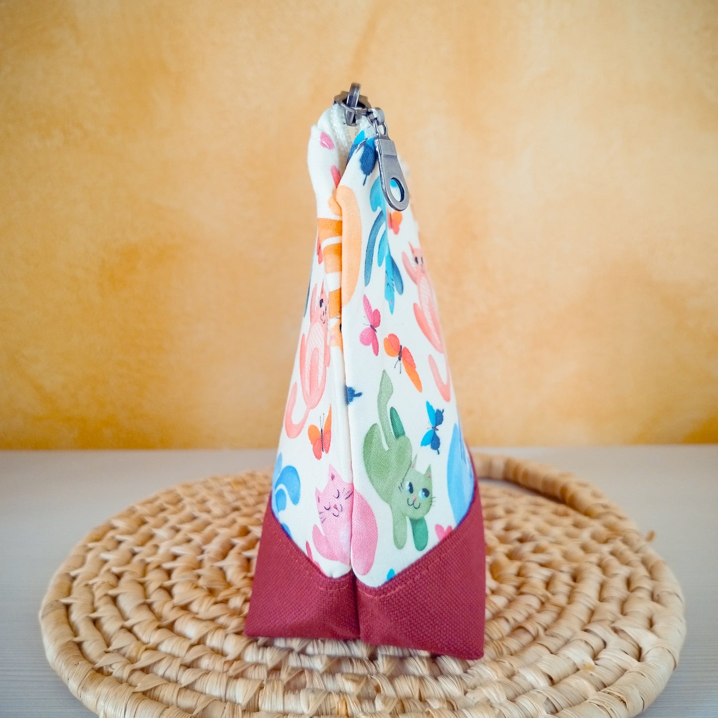 Astuccio grande fantasy gatti e farfalle - lato