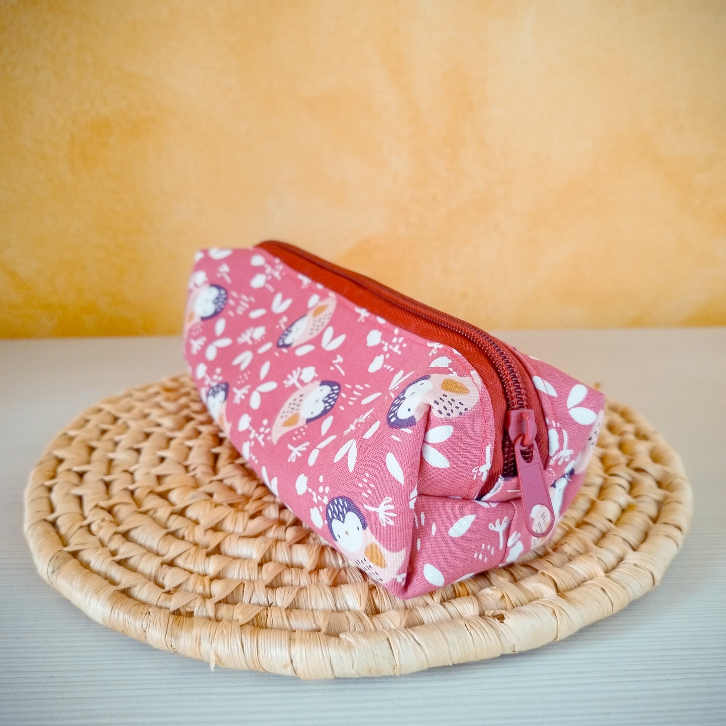 Astuccio tubolare fantasy uccellini e fiori - lato
