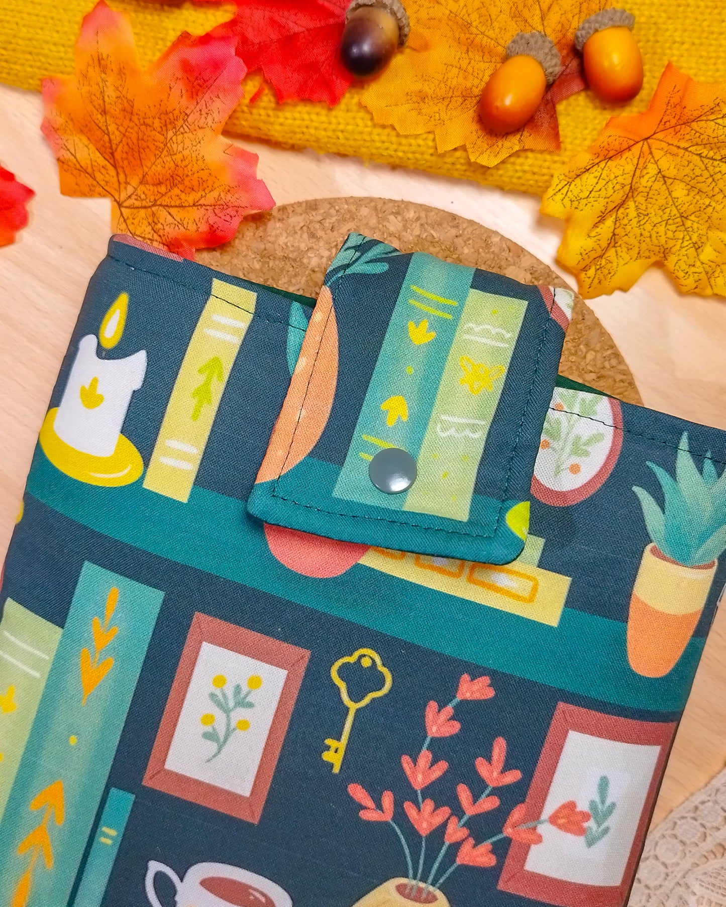 Book sleeve custodia per libri libri e candele - bottone