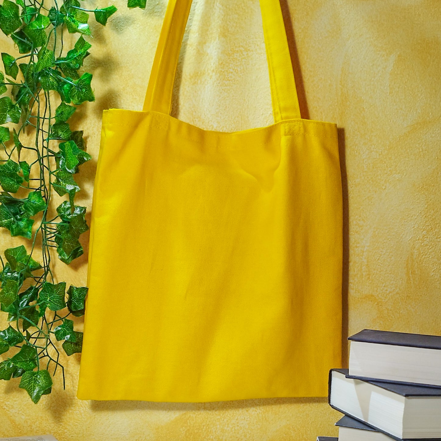 Borsa_shopper_ricamata_fantasy_plans_with_my_cat_gialla_