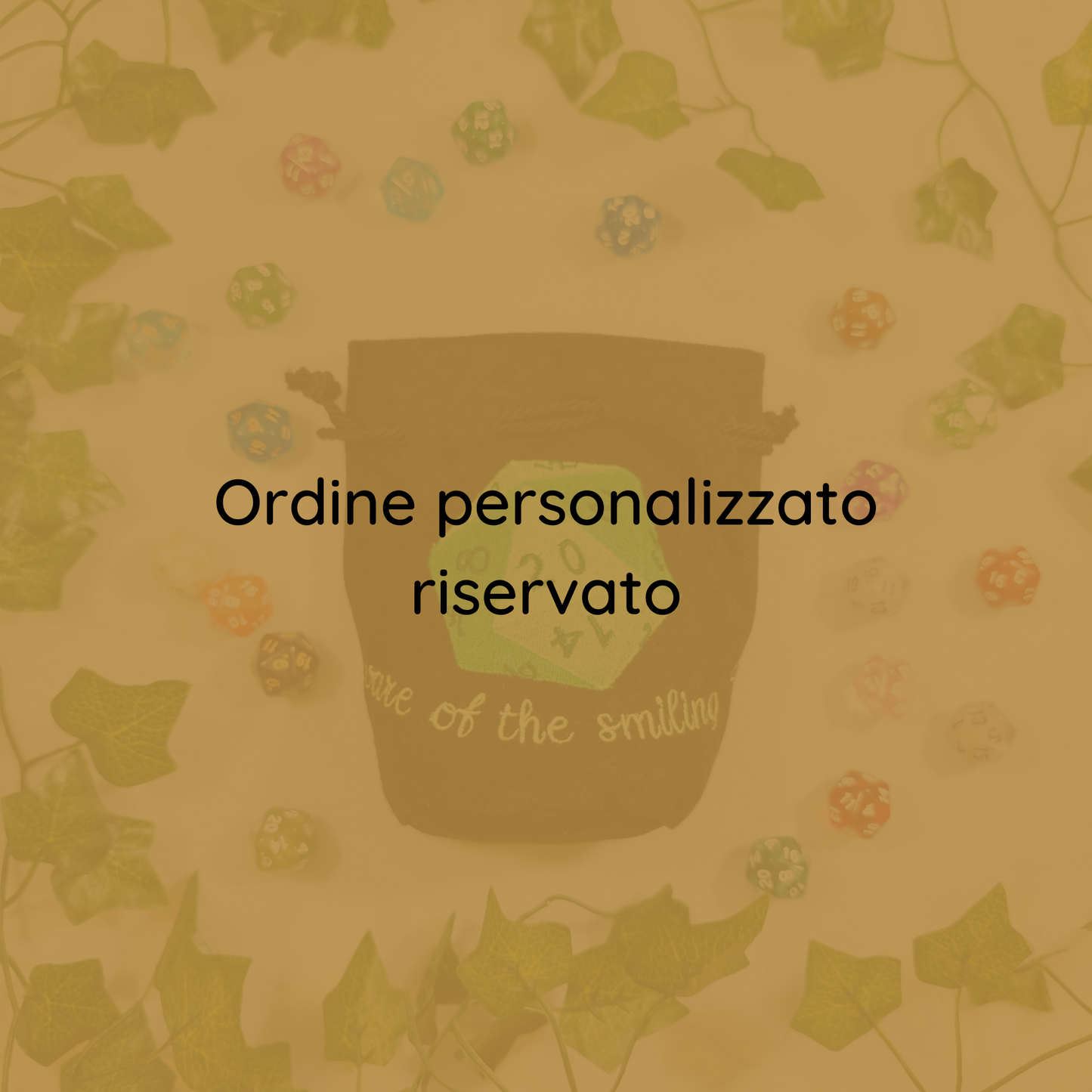 Sacchetto porta dadi ricamato personalizzato "Furo"