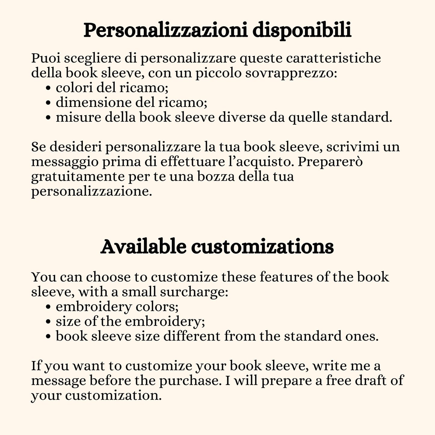 Book sleeve ricamata "Spada e libri" | Custodia per libri e cover Kindle