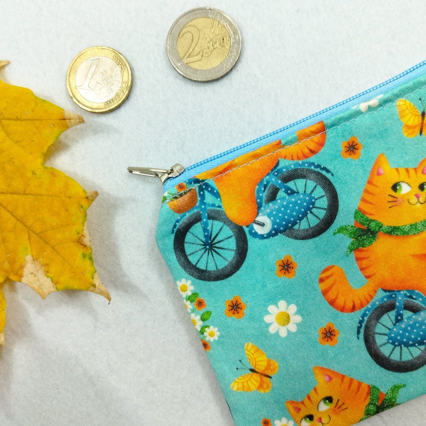 Portamonete "Gatti in bicicletta"