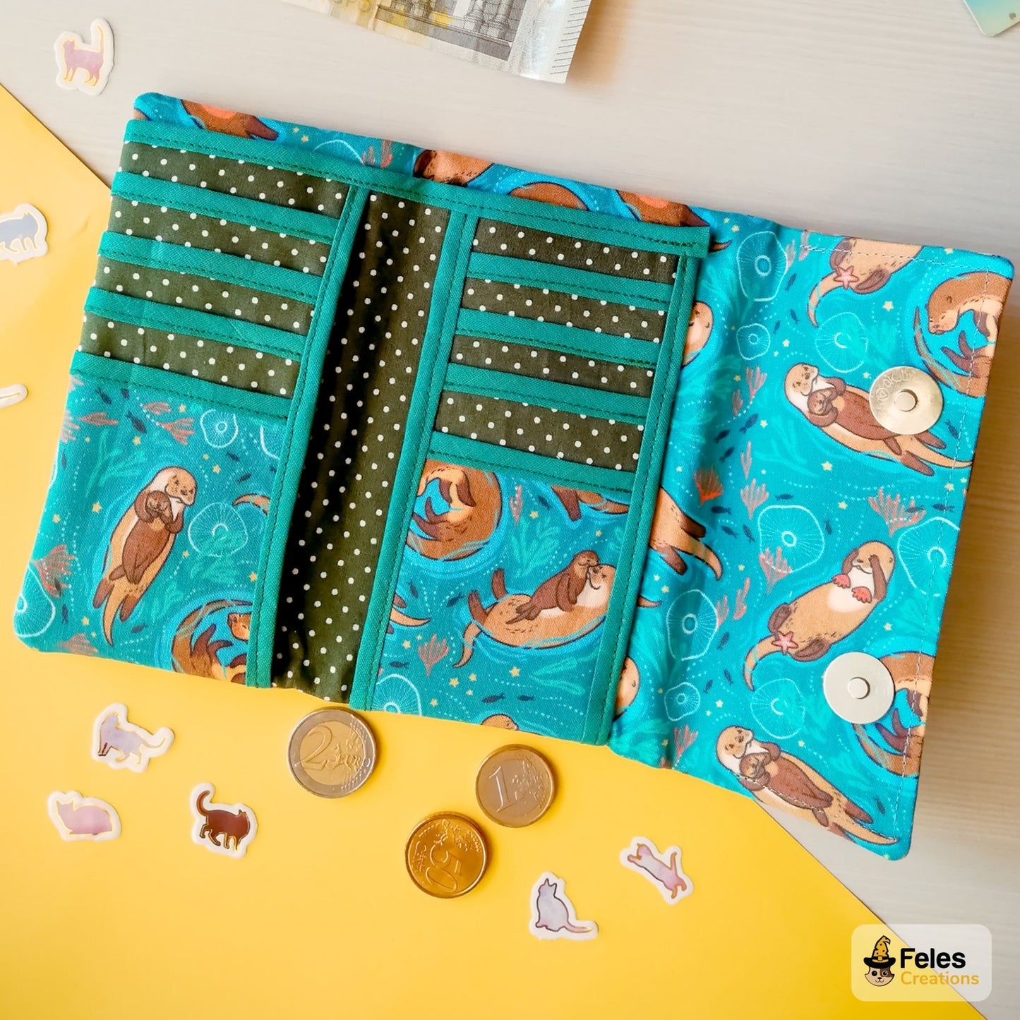 Portafoglio Lontre innamorate