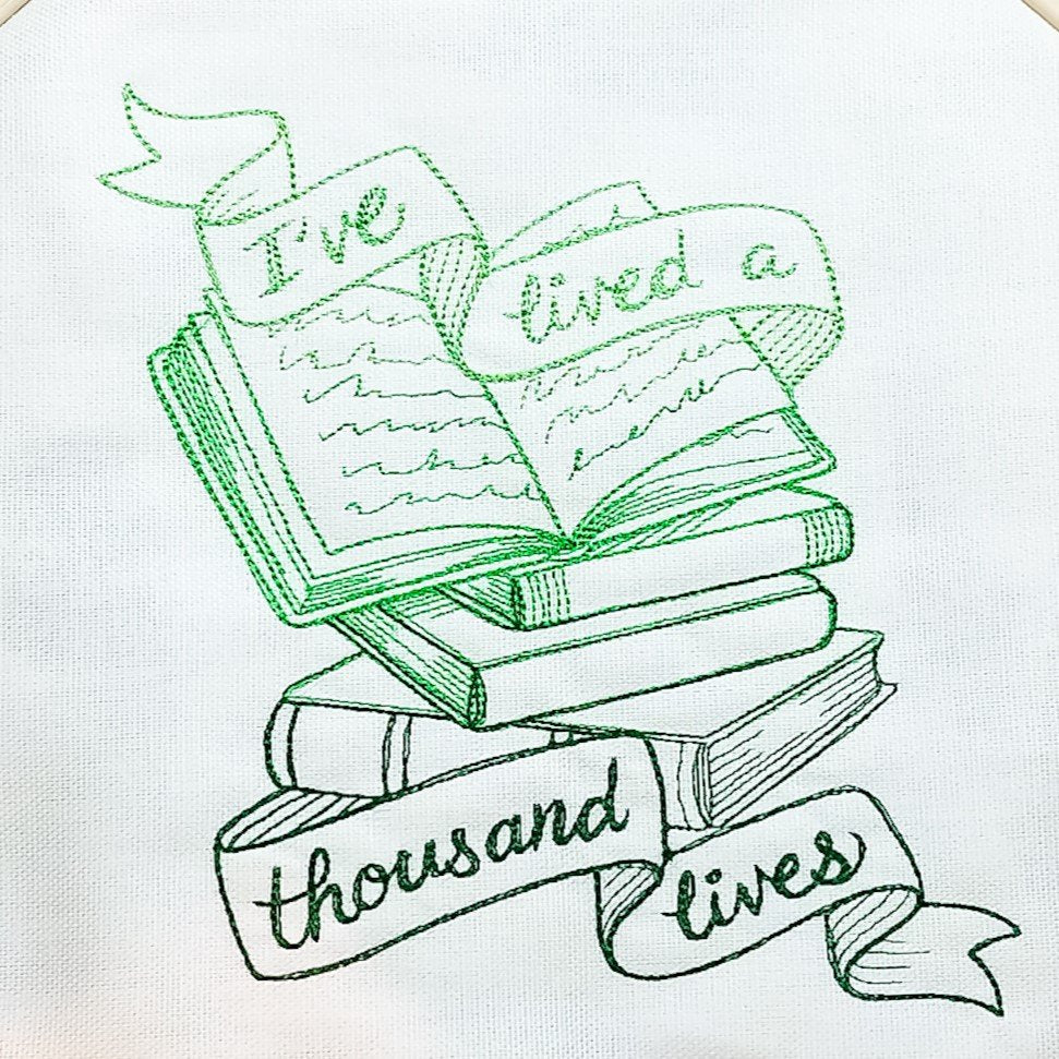 Decoro da parete a tema lettura "I've lived a thousand lives"