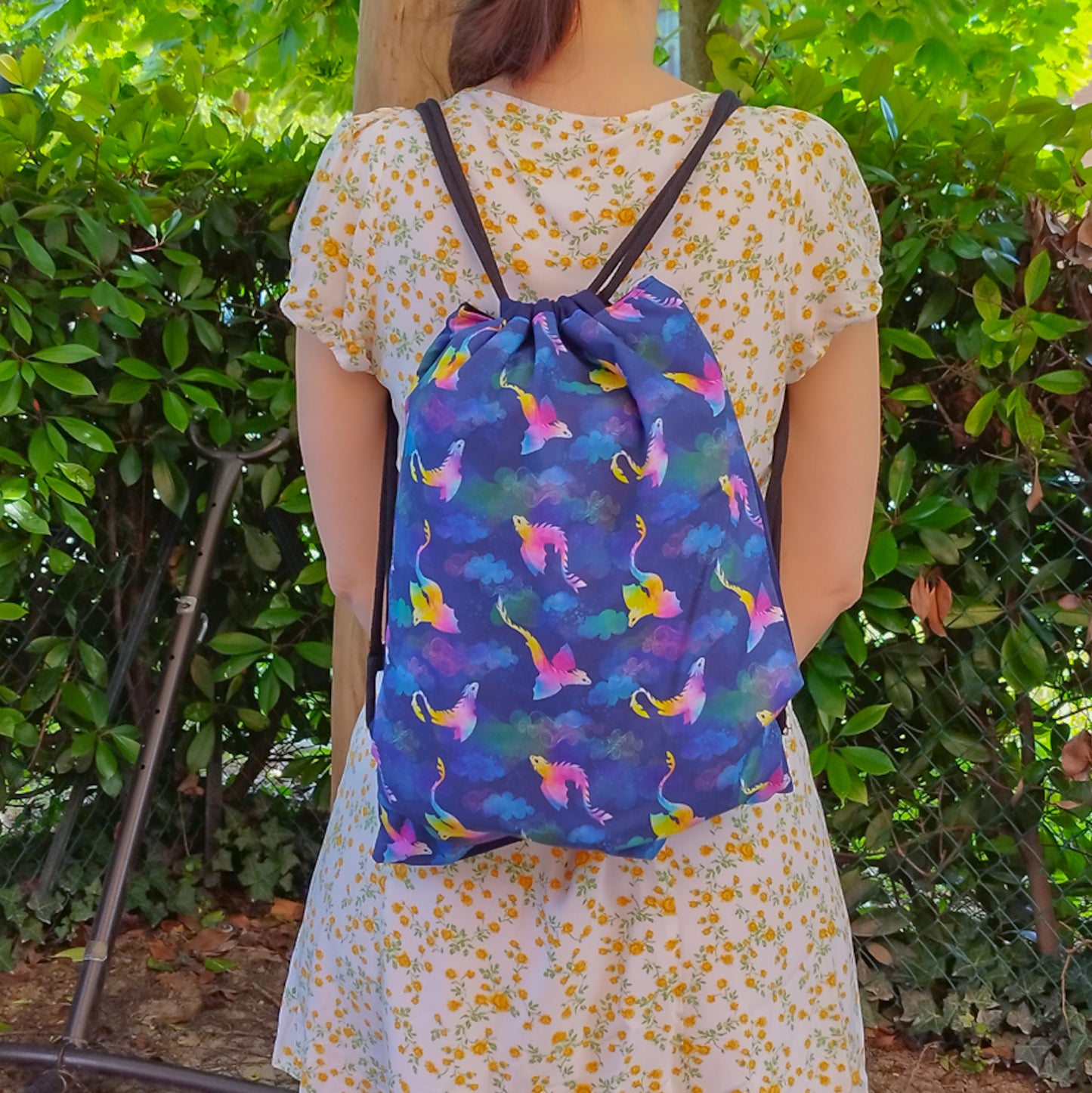 Sacca zaino con coulisse fantasy - draghi che volano fuori