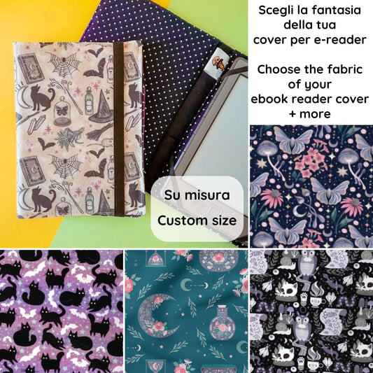 Custodia rigida per ebook reader Kindle e Kobo a tema streghe - scegli la fantasia