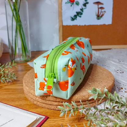 Astuccio fantasy volpi e funghi bosco - lato