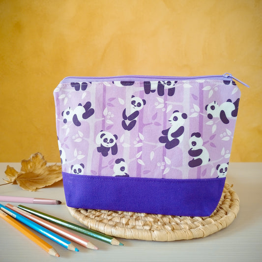 Astuccio grande panda lillà - fronte