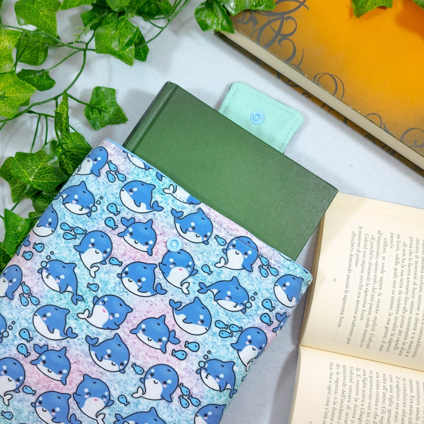 Book sleeve "Orche nel mare" | Custodia per libri e cover Kindle