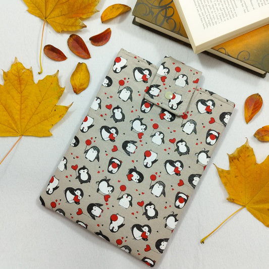 Book sleeve "Pinguini e palloncini" | Custodia per libri e cover Kindle