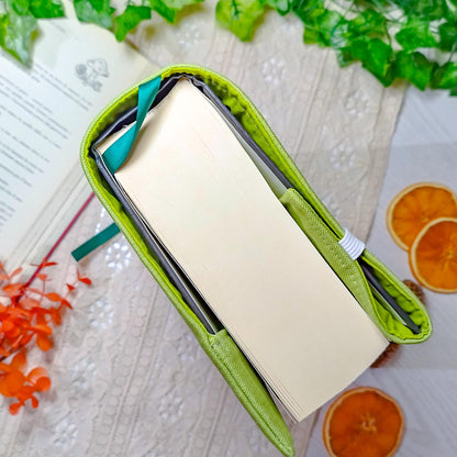 Book cover ricamata "Teiera giapponese" | Custodia per libri regolabile