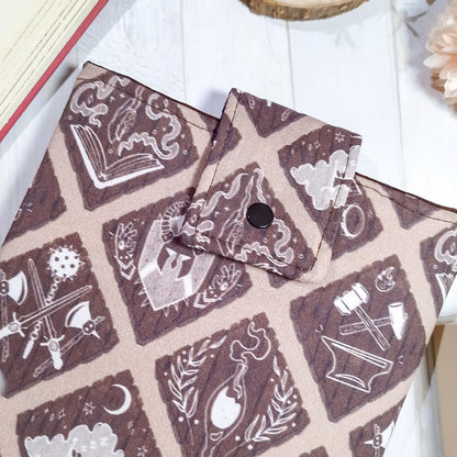 Book sleeve custodia per libri fantasy villaggio - bottone