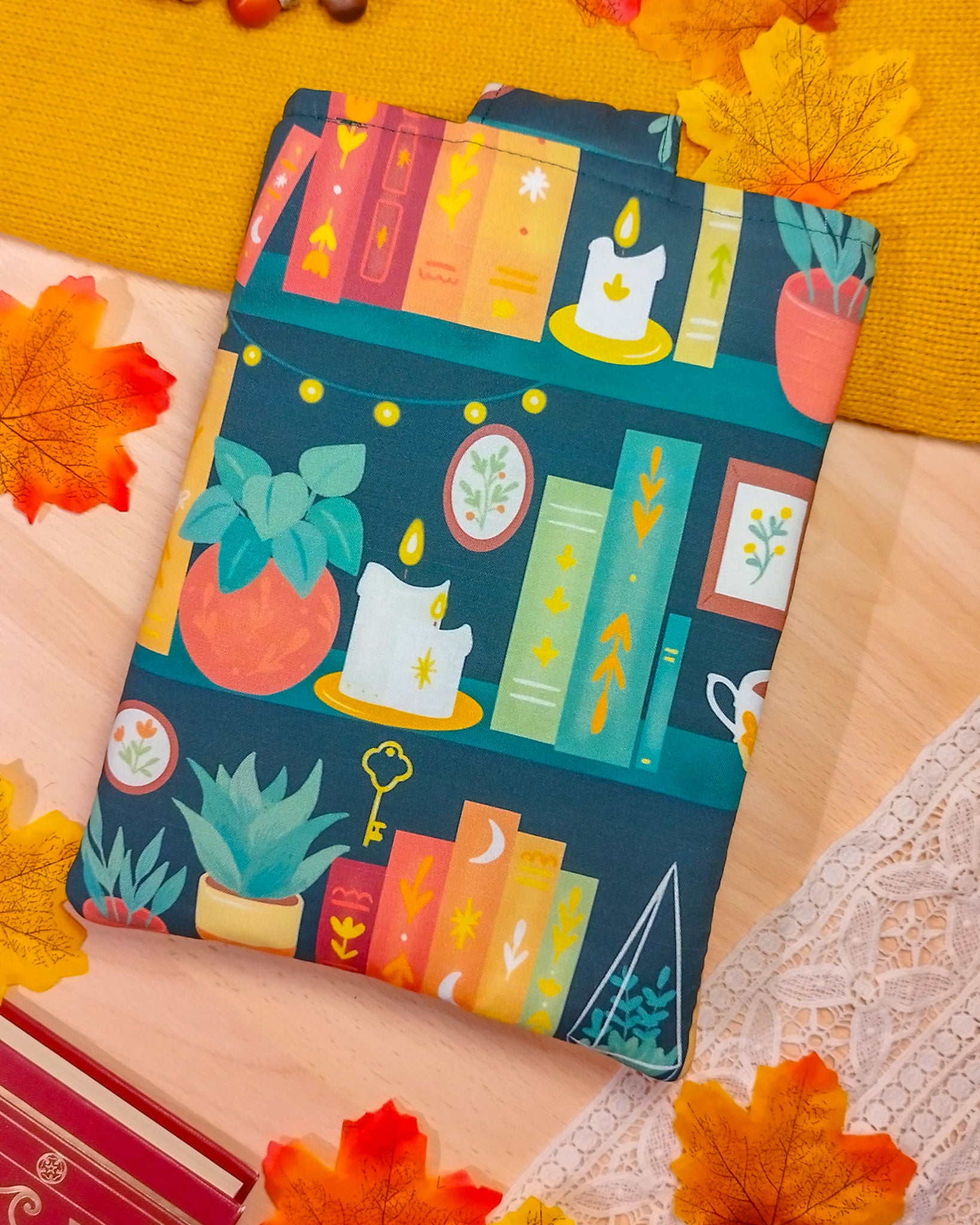 Book sleeve custodia per libri libri e candele - retro