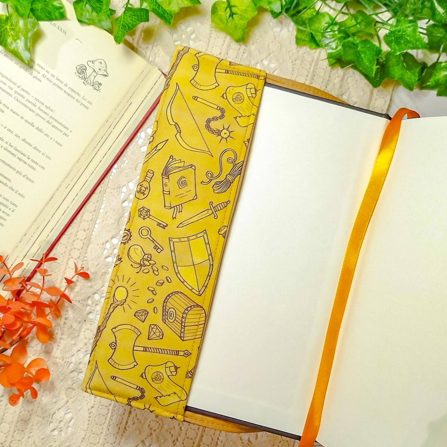 Book cover "Oggetti fantasy marrone" | Custodia per libri regolabile