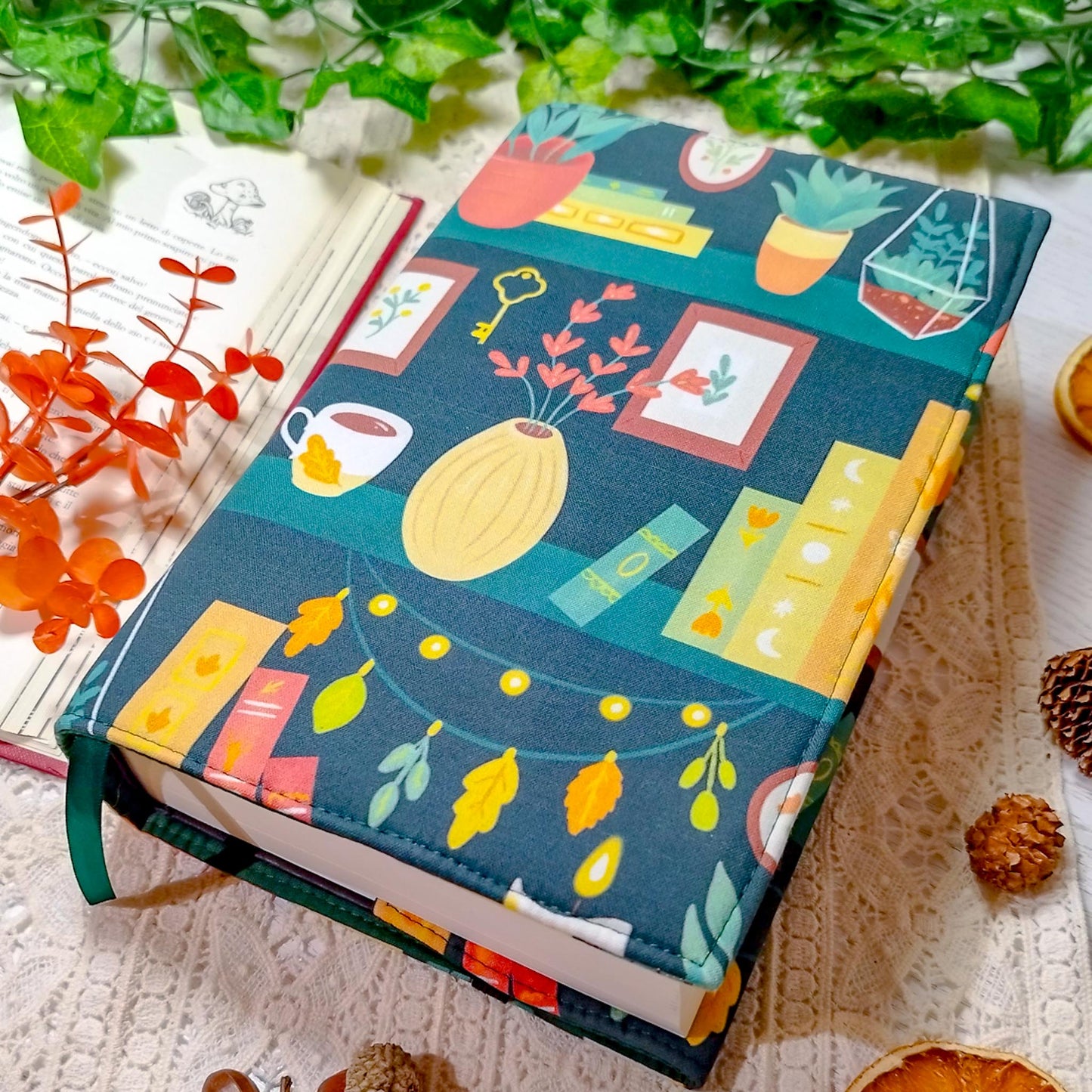 Book cover "Libri e candele" | Custodia per libri regolabile