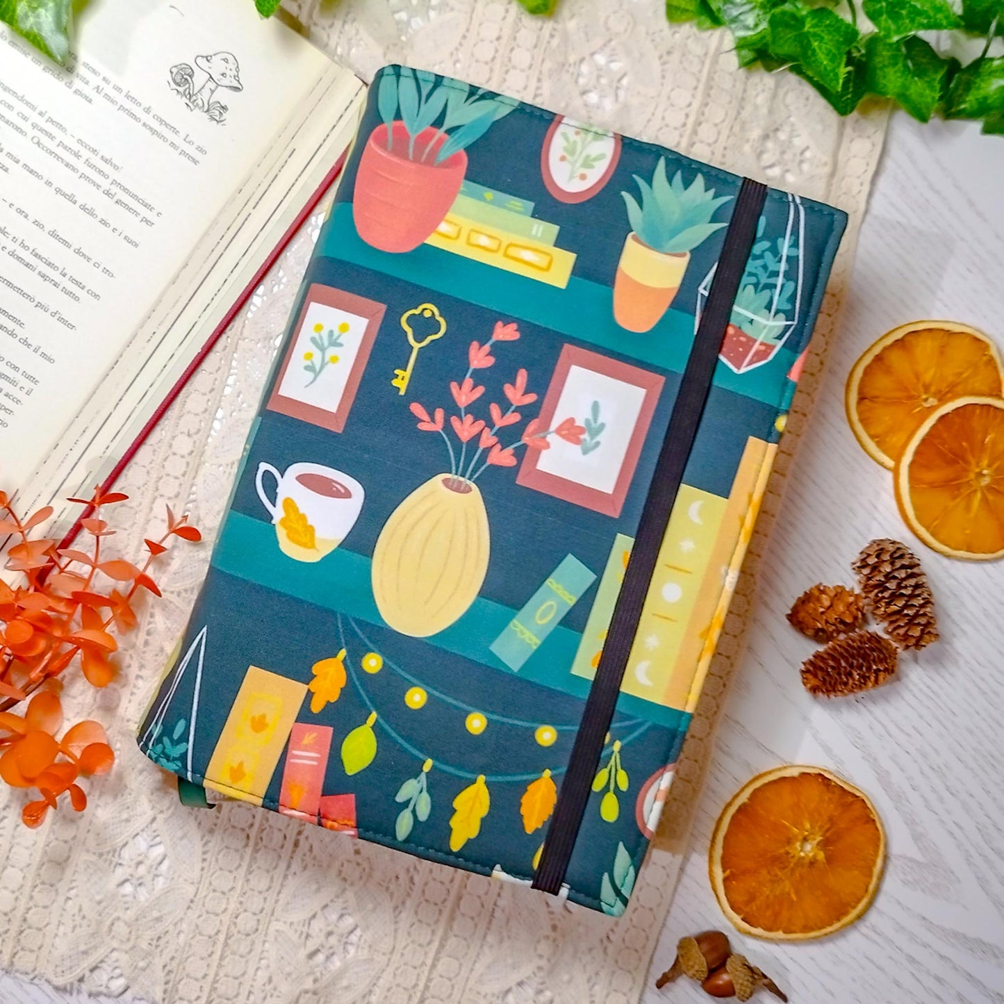 Book cover "Libri e candele" | Custodia per libri regolabile