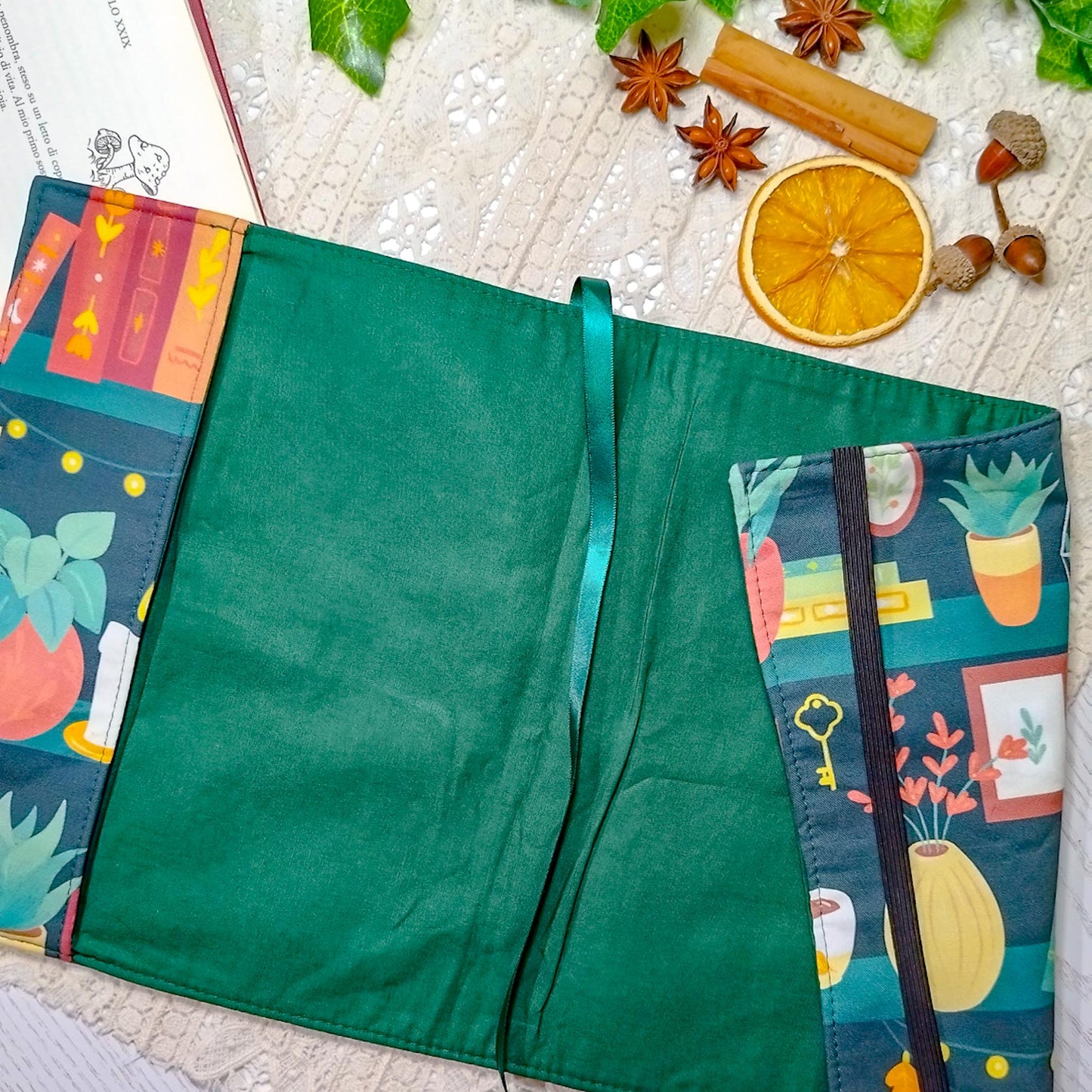 Book cover "Libri e candele" | Custodia per libri regolabile