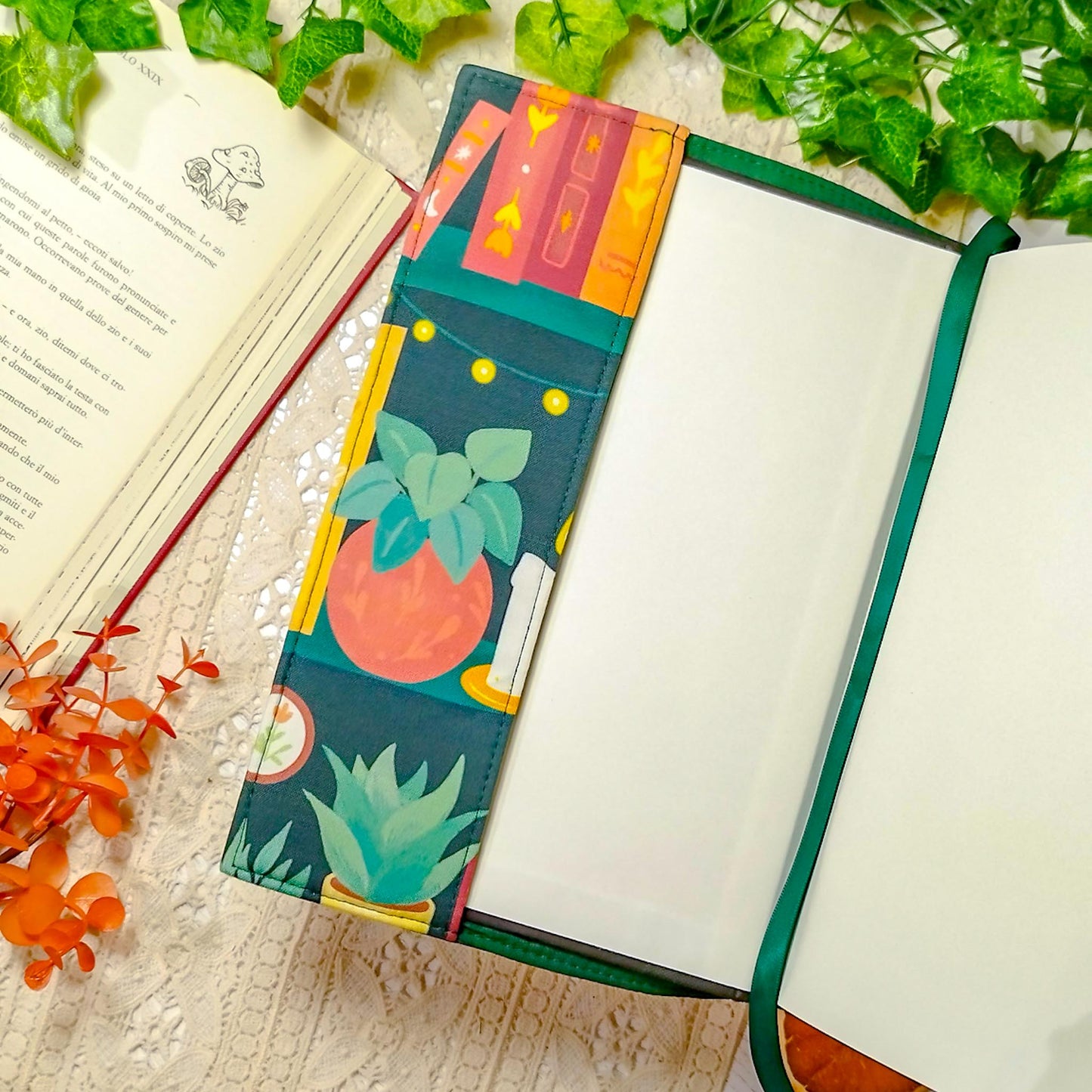 Book cover "Libri e candele" | Custodia per libri regolabile