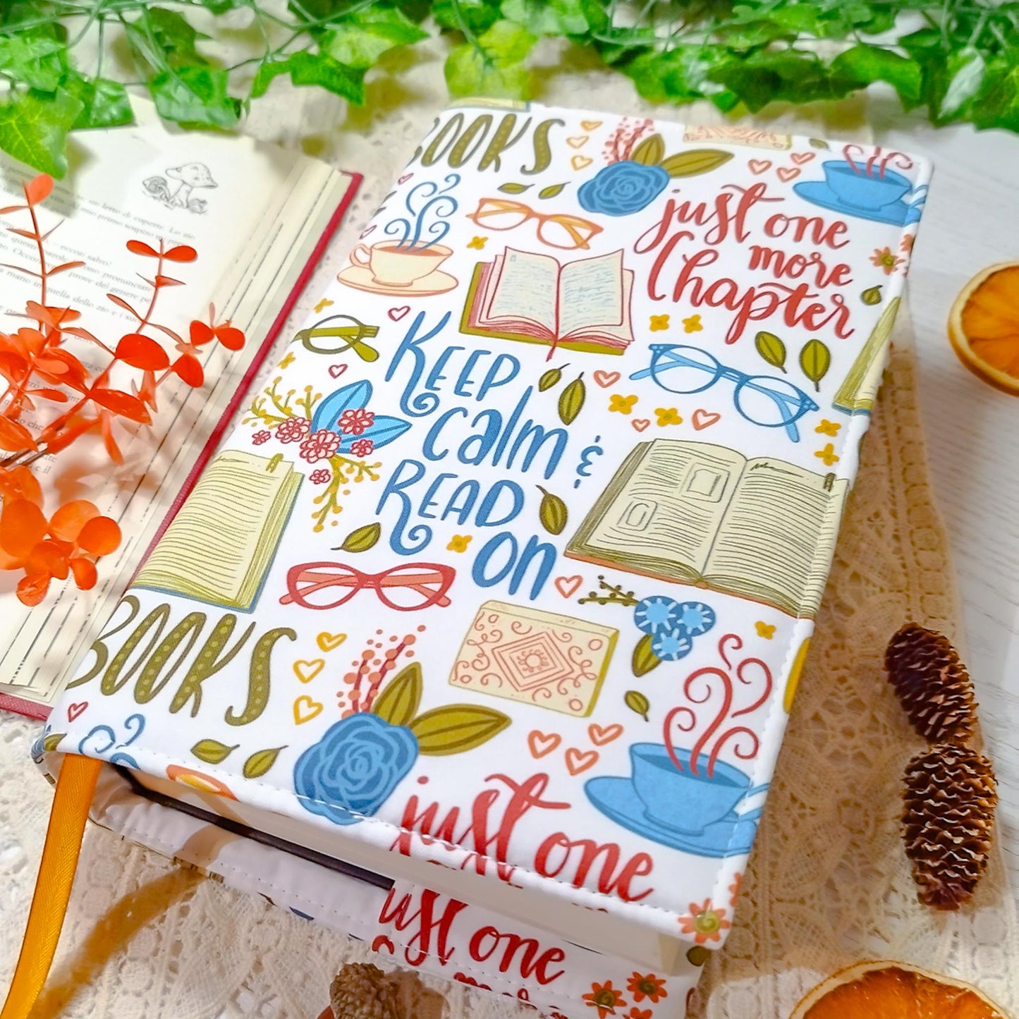 Book cover "Libri romantici" | Custodia per libri regolabile