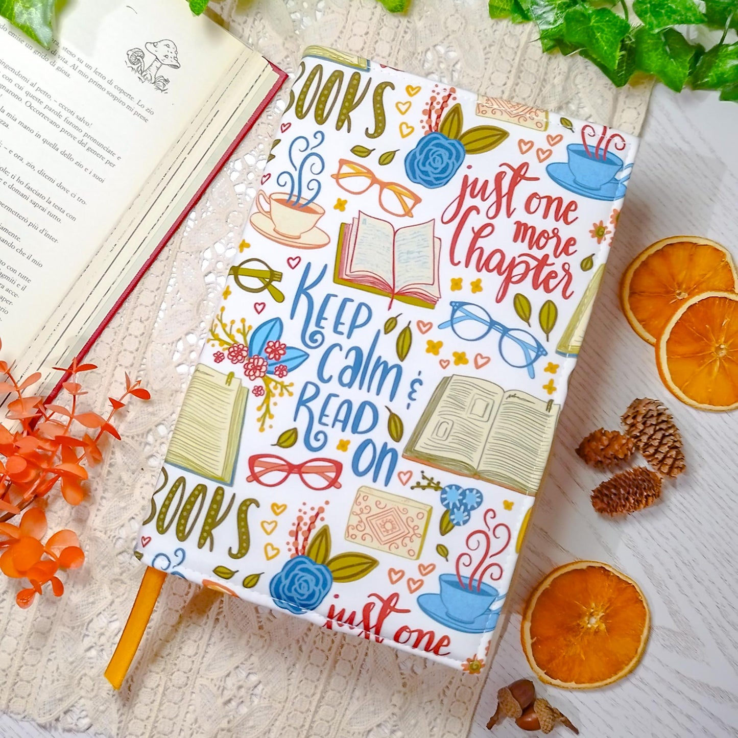 Book cover "Libri romantici" | Custodia per libri regolabile