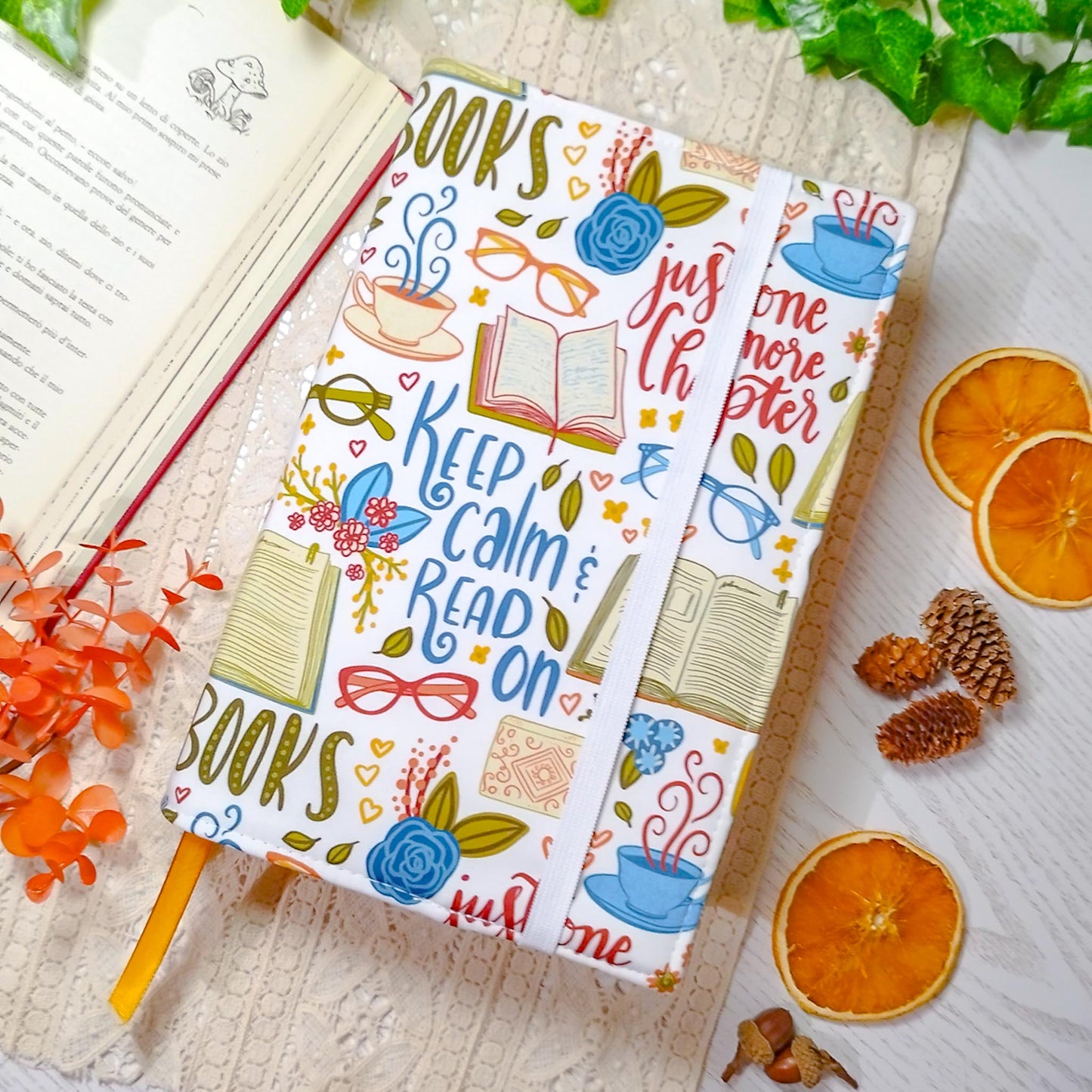 Book cover "Libri romantici" | Custodia per libri regolabile