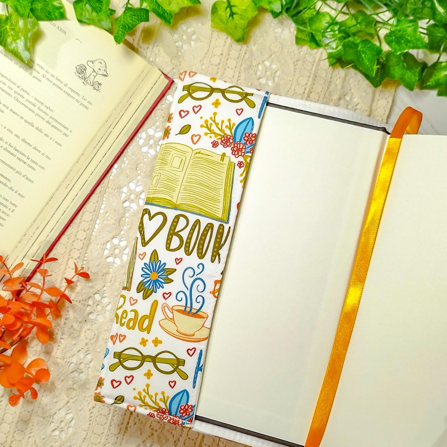 Book cover "Libri romantici" | Custodia per libri regolabile