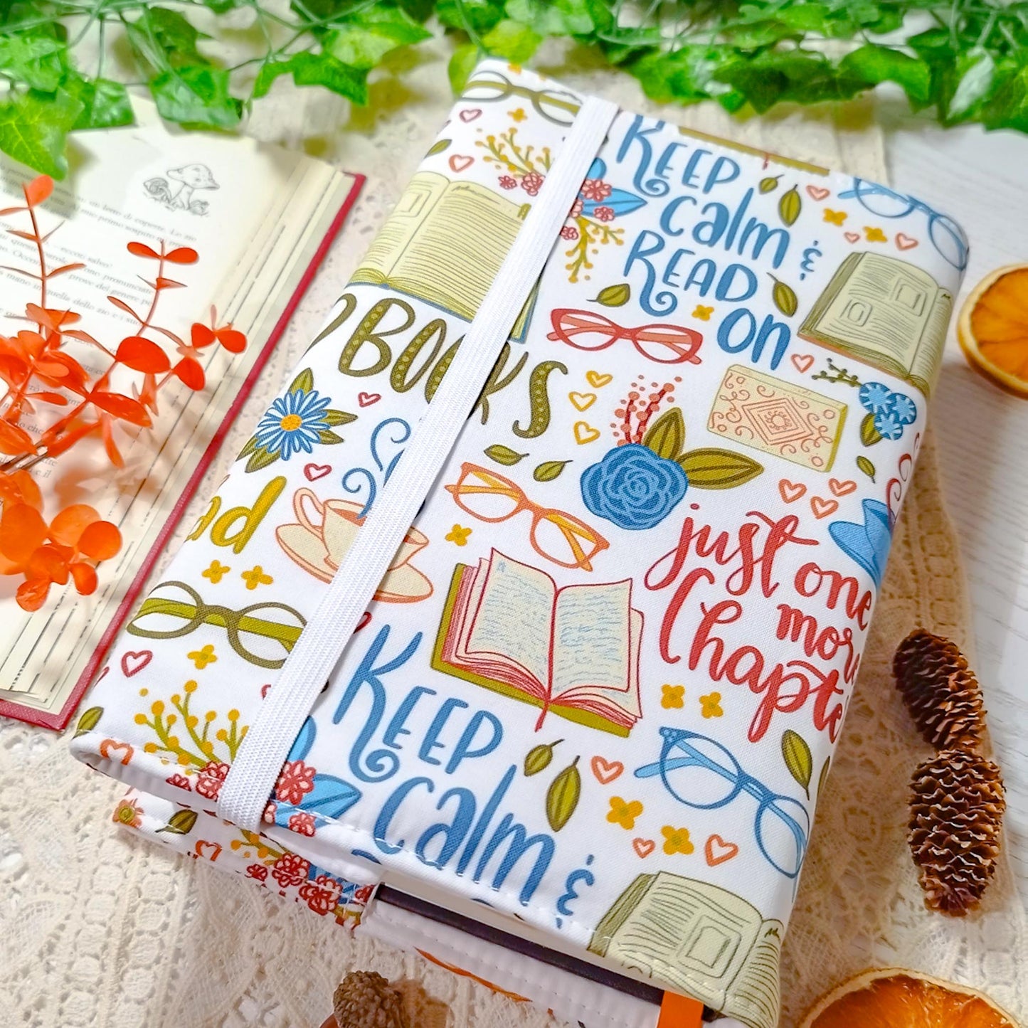 Book cover "Libri romantici" | Custodia per libri regolabile