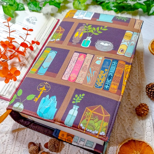 Book cover "Libri sugli scaffali" | Custodia per libri regolabile