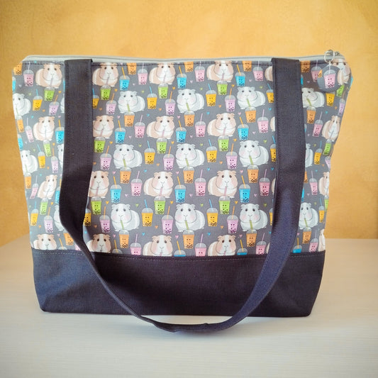 Borsa a spalla "Cavie e bubble tea"