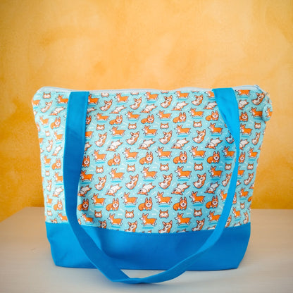 Borsa a spalla "Cagnolini corgi"
