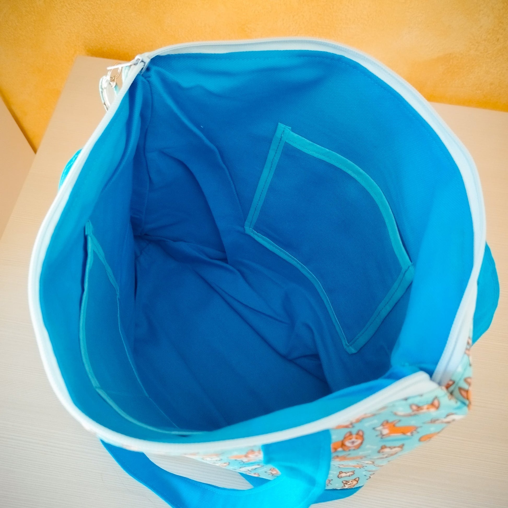 Borsa a spalla "Cagnolini corgi"