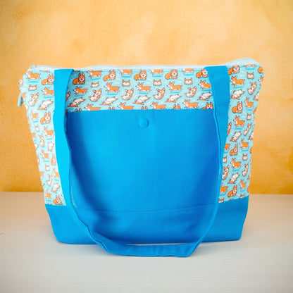 Borsa a spalla "Cagnolini corgi"
