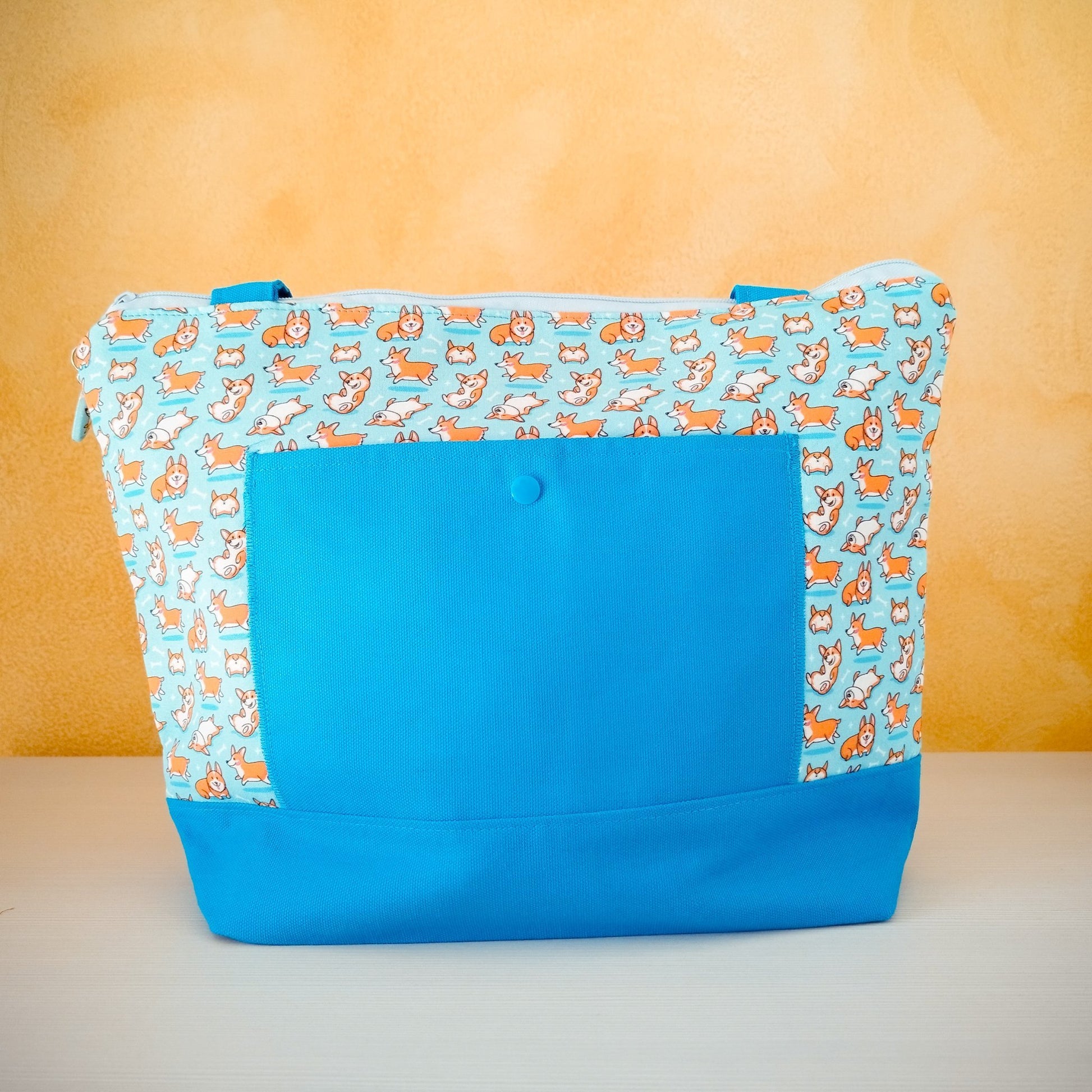 Borsa a spalla "Cagnolini corgi"