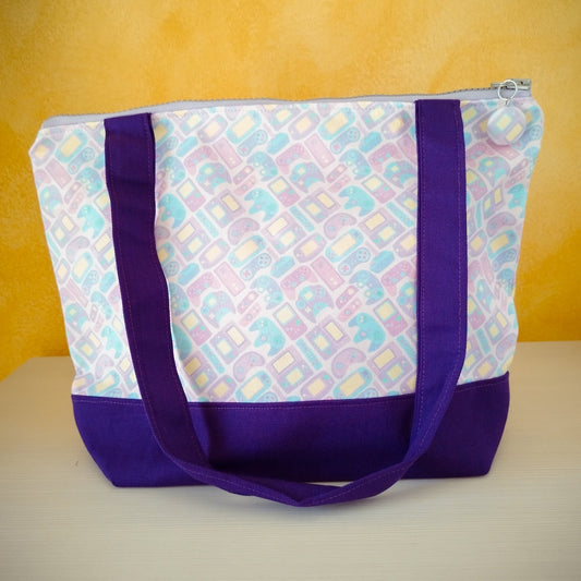 Borsa a spalla "Pad videogiochi rosa"