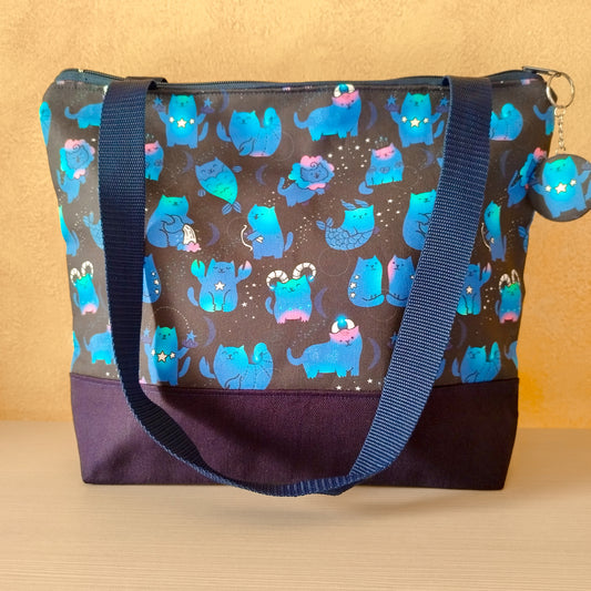 Borsa a spalla "Gatti zodiaco"
