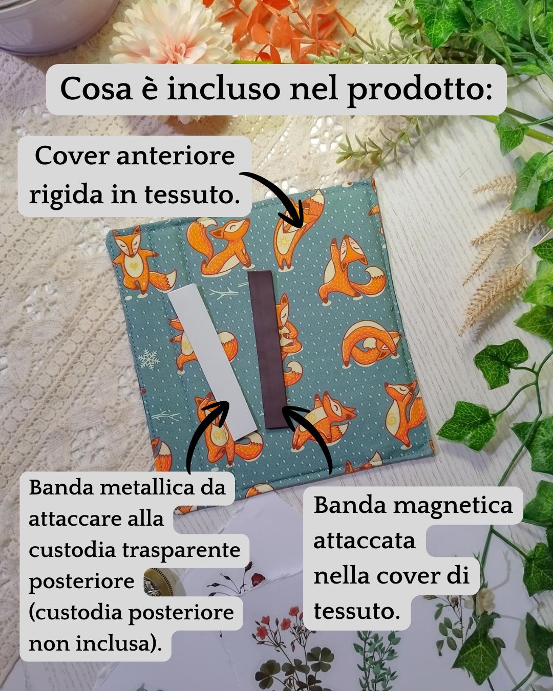 Cover rigida rimovibile per ebook reader Kindle e Kobo "Bosco della strega"