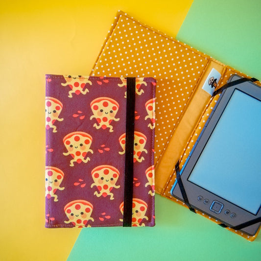 Custodia rigida per ebook reader Kindle e Kobo "Pizze che corrono"