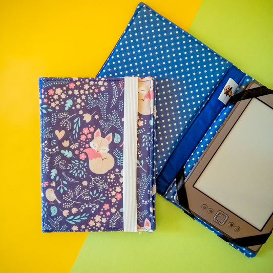 Custodia rigida per ebook reader Kindle e Kobo "Volpi che dormono"