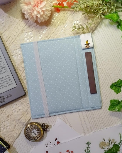 Cover kindle e kobo rigida rimovibile fantasy - interno azzurro