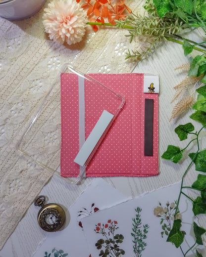 Cover kindle e kobo rigida rimovibile fantasy - interno rosa custodia
