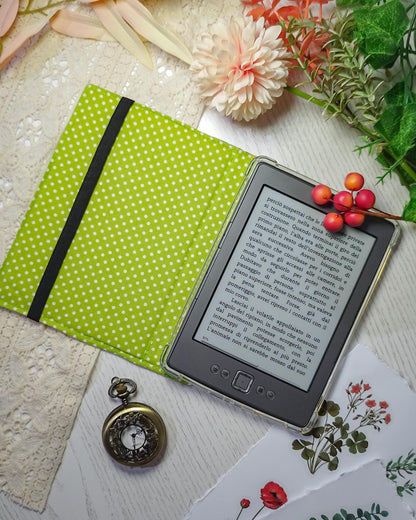 Cover kindle e kobo rigida rimovibile fantasy - interno verde chiaro dispositivo