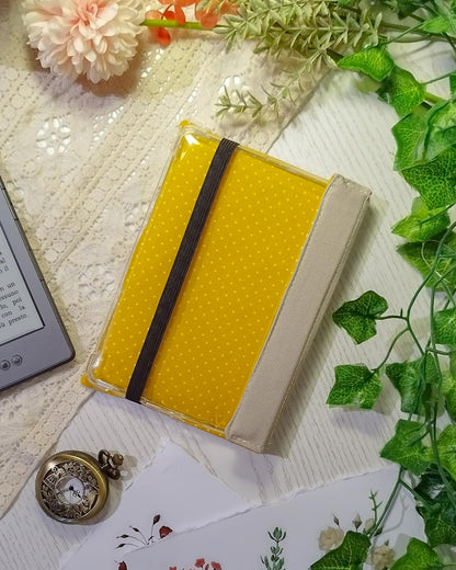 Cover kindle e kobo rigida rimovibile fantasy - retro giallo tela beige