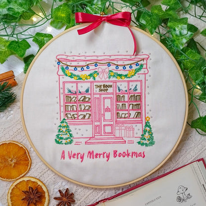 Decoro da parete a tema Natale "Libreria bookshop"