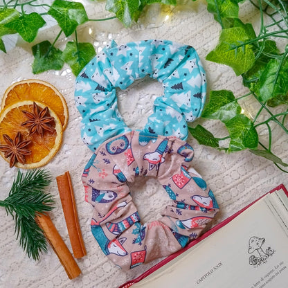 Elastico per capelli scrunchies a tema Natale