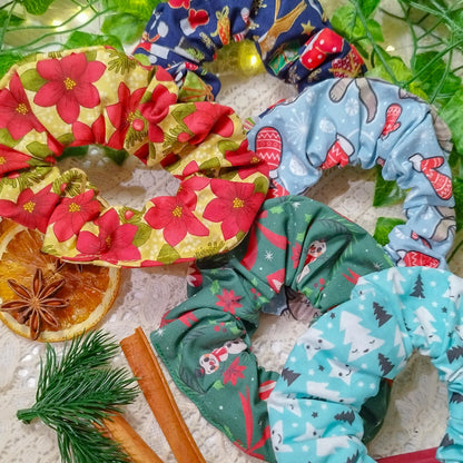 Elastico per capelli scrunchies a tema Natale