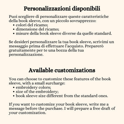 Book sleeve ricamata "Drago nuvola" | Custodia per libri e cover Kindle