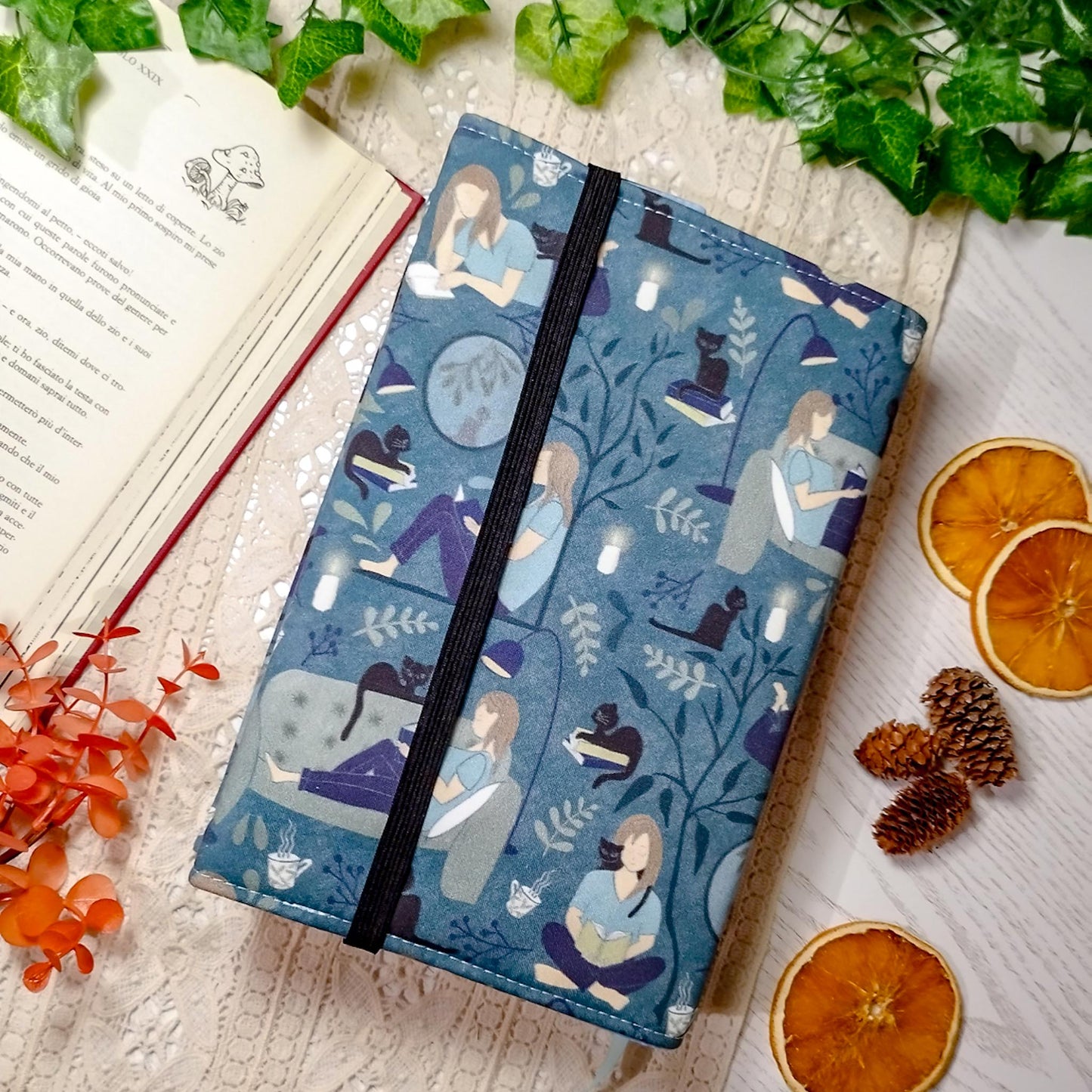 Book cover "Ragazza che legge" | Custodia per libri regolabile