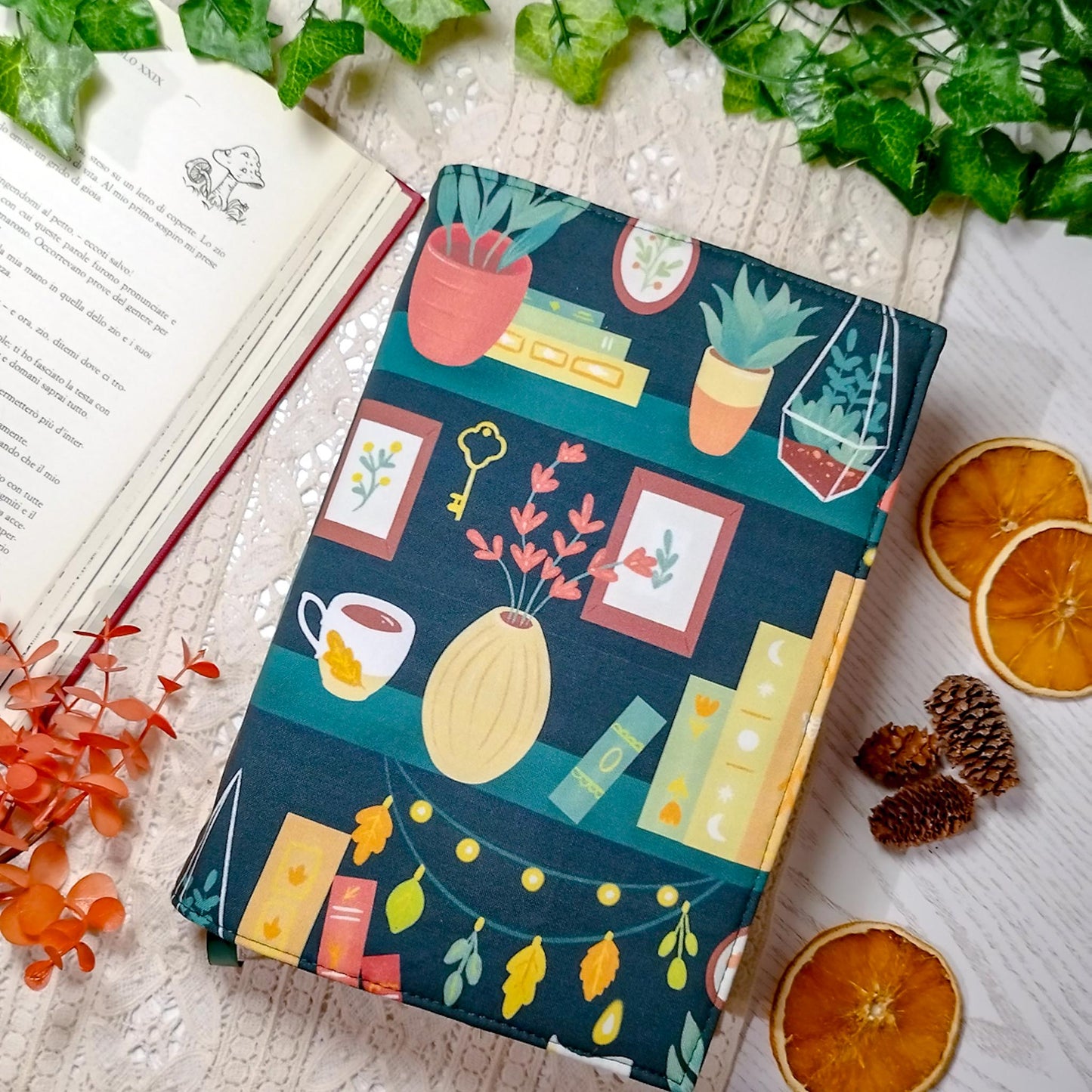 Book cover "Libri e candele" | Custodia per libri regolabile