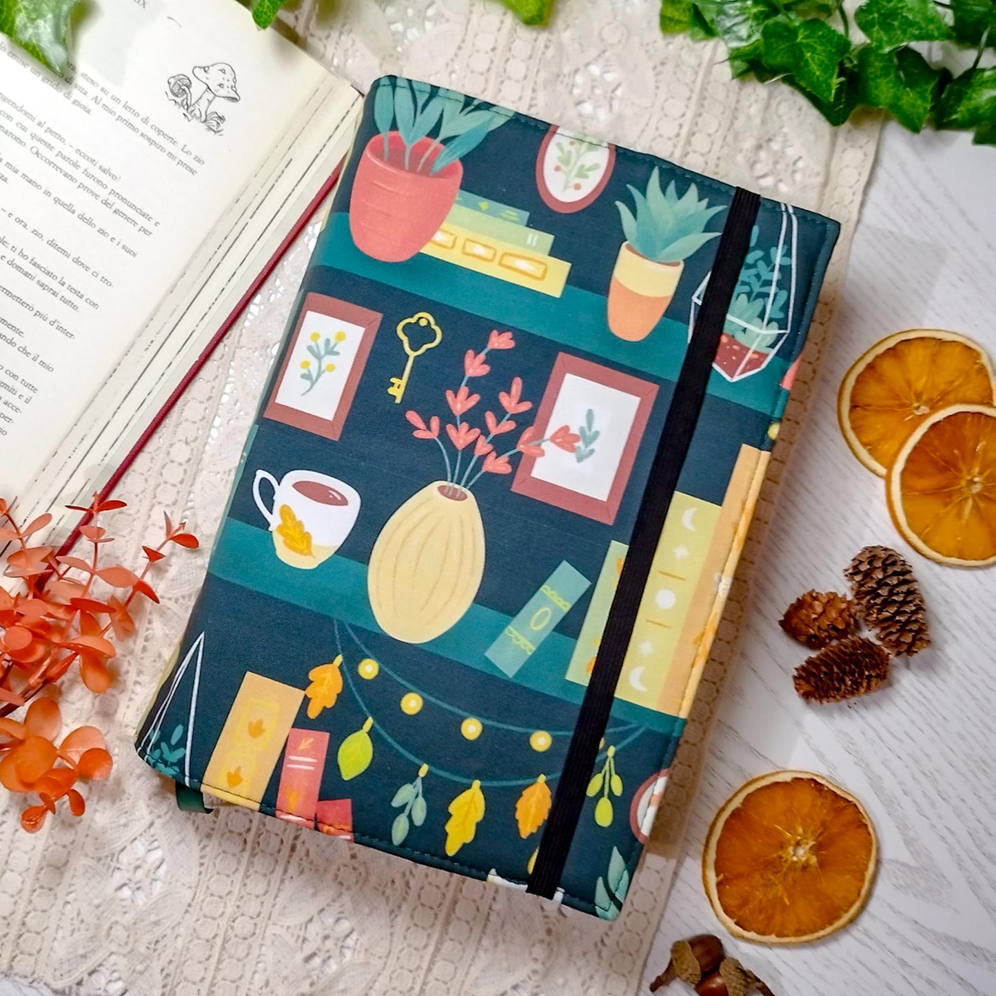 Book cover "Libri e candele" | Custodia per libri regolabile